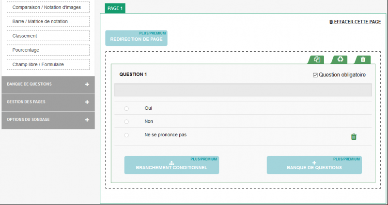 Dragn Survey interface