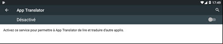 Activer traduction