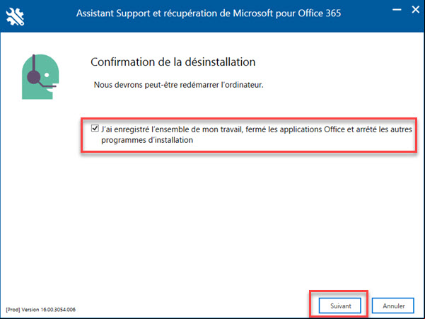 Désinstaller Office