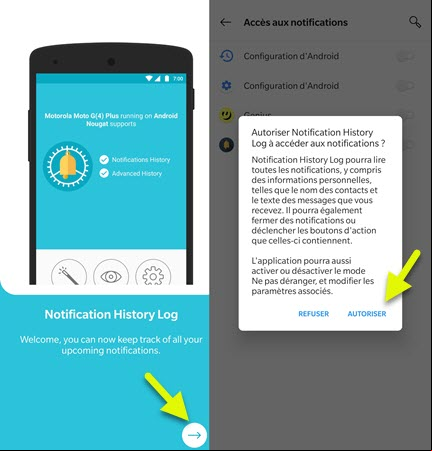 Notificatio History Log