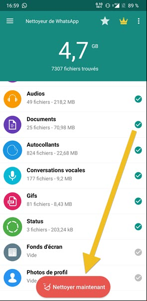 Nettoyeur Whatsapp 
