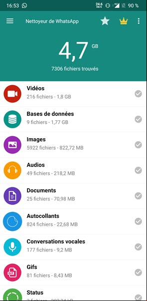 Cleaner for whatsapp